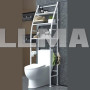 Полка стеллаж над унитазом Toilet Rack 362 TO белый